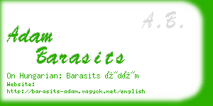 adam barasits business card